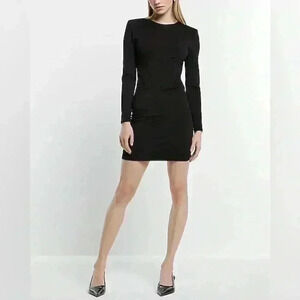 Express Bodycon Corset Dress Black Size XS